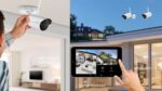 Outdoor security camera installed on a home wall, showcasing how to choose the best security camera for your home with 4K resolution options - what's better, a 4K or 1080p security camera?